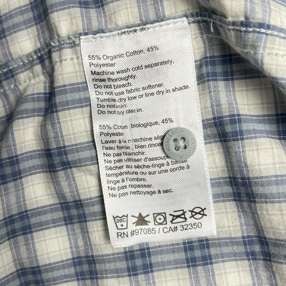 Outdoor Research Shirt Mens XL Blue Check Camp Trail Hike Button Up Seapine - Picture 13 of 13